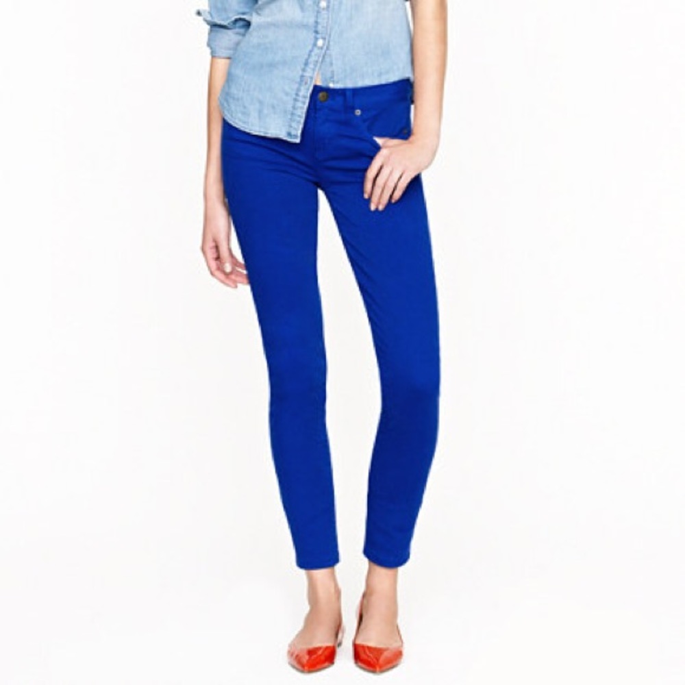 J.Crew cobalt toothpick jeans size 29 ankle